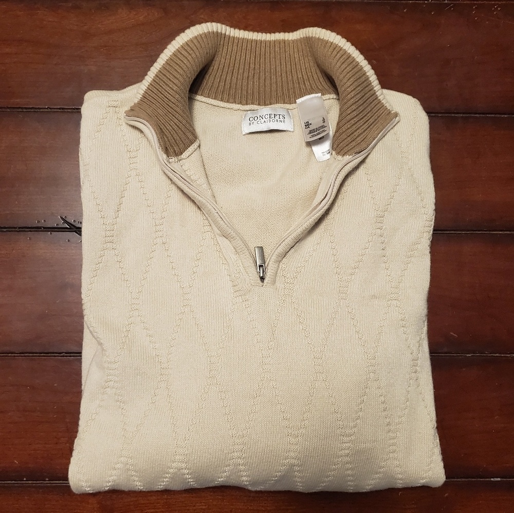 Claiborne Quarter-zip Sweater size large